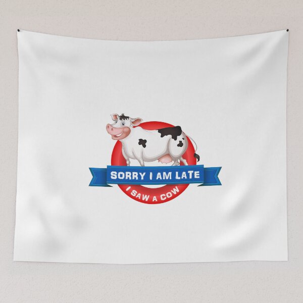 Item preview, Sorry I Am Late I Saw A Cow designed and sold by Simo200.