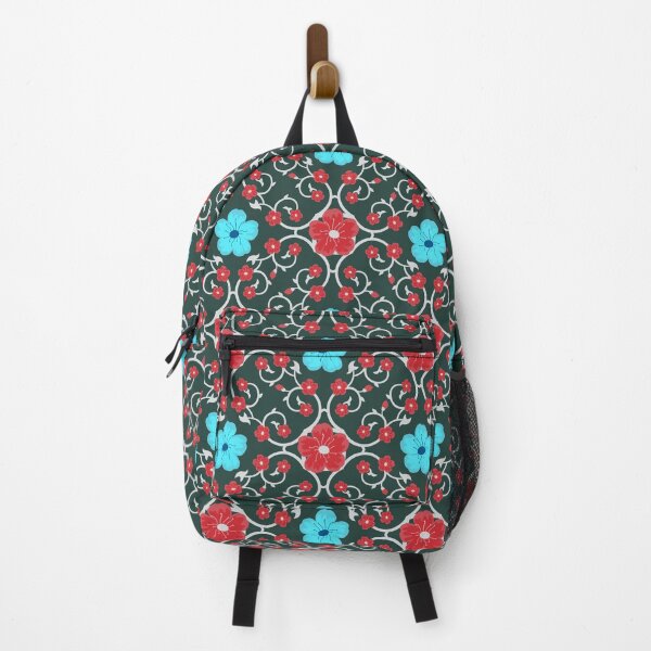 Item preview, Luxury Aqua and Red Flowers designed and sold by hatimelhag.