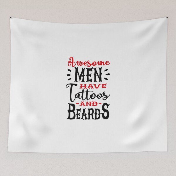 Item preview, Awesome men have tattoos and beards designed and sold by LaundryFactory.