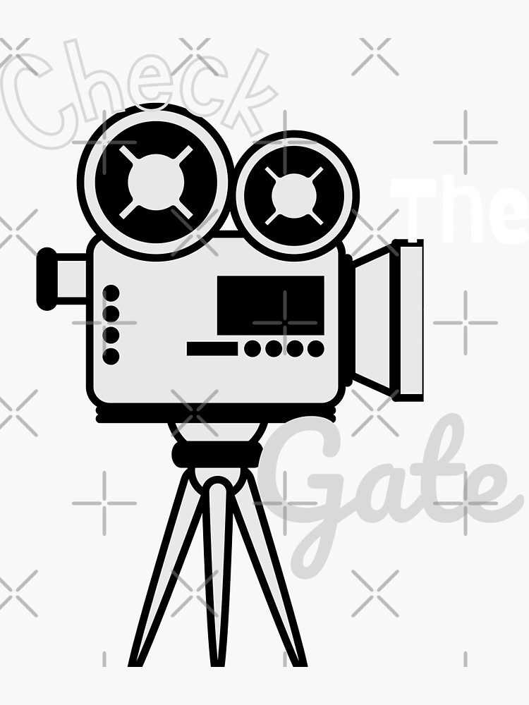 "Check The Gate Film Set" Sticker by Wearablepsa Redbubble