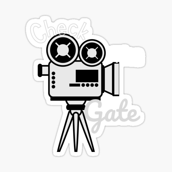 "Check The Gate Film Set" Sticker by Wearablepsa Redbubble