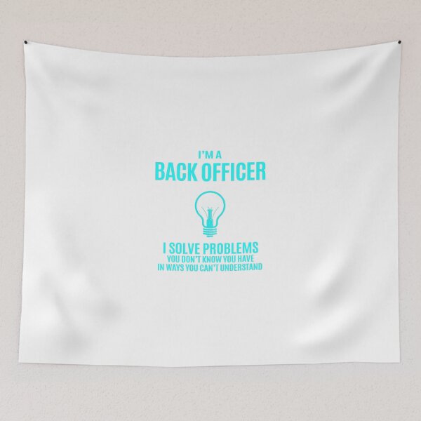 Aperçu de l'œuvre Back Officer - Je résous les problèmes Job Gift créée et vendue par melissaval2.