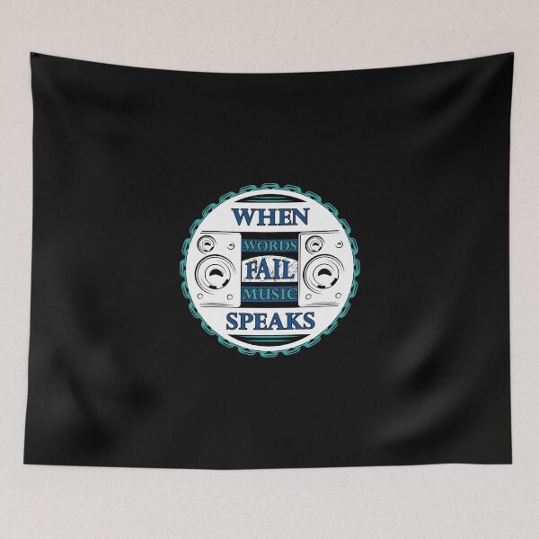 Item preview, Music When Words Fail Music Speaks Music Lover Lightweight Hoodie designed and sold by elliottbow.