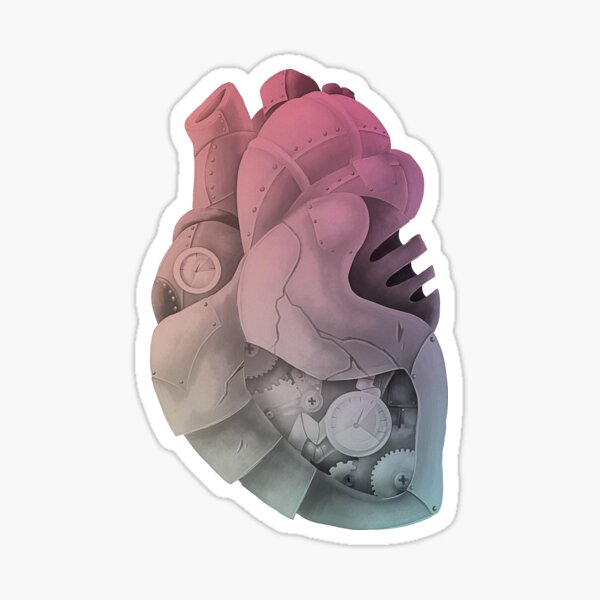 The Steam War Rainbow Heart With Background Spiral Notebook Sticker