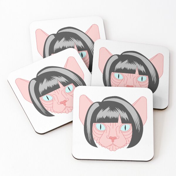 Item preview, Cat with Wig , funny hairless cat  designed and sold by Magicalair.