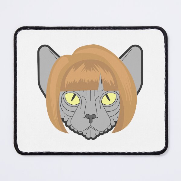 Item preview, Cat with Wig , funny and cute hairless cat  designed and sold by Magicalair.