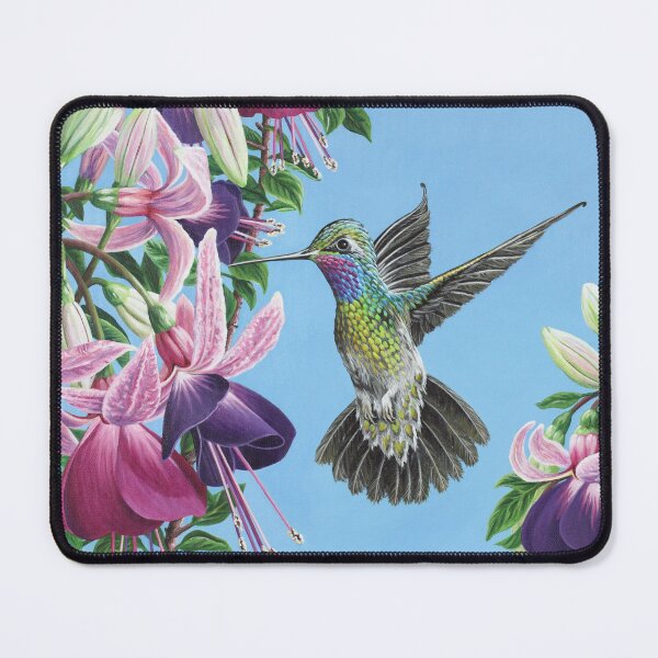 Item preview, Hummingbird and Fuchsias designed and sold by Jane Girardot.