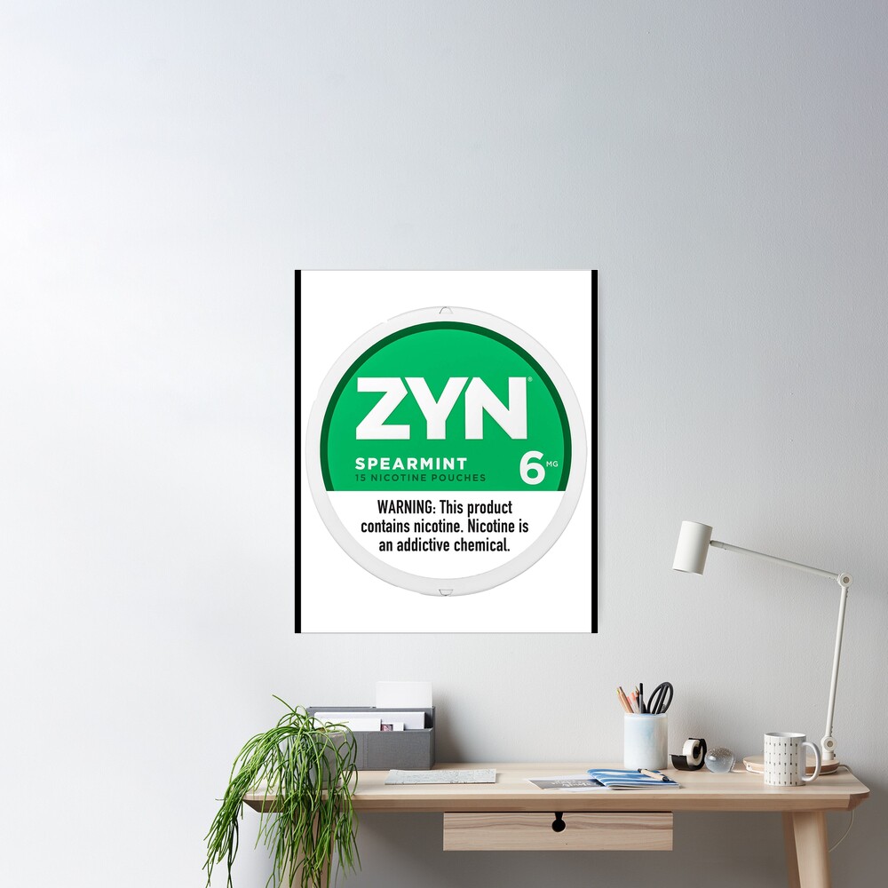 Zyn Shirt Sticker Nicotine Pouches Poster Chill Cool Mint  Poster for Sale  by nanishalucious