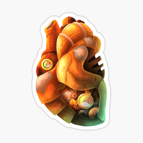 The Steam War Heart Sticker