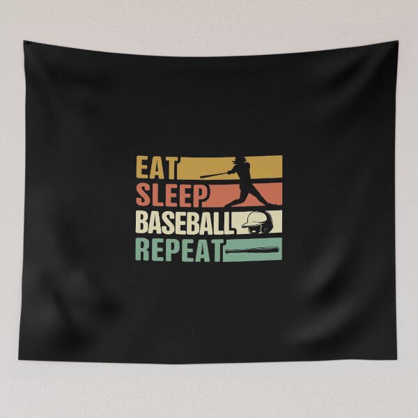 Item preview, Eat Sleep Baseball Repeat designed and sold by ChenTrevino.