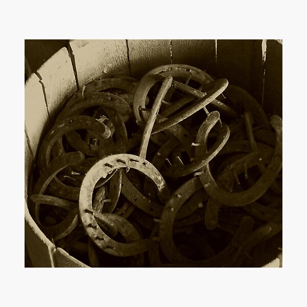 Item preview, sepia horseshoe barrel designed and sold by Brenda Loveless.