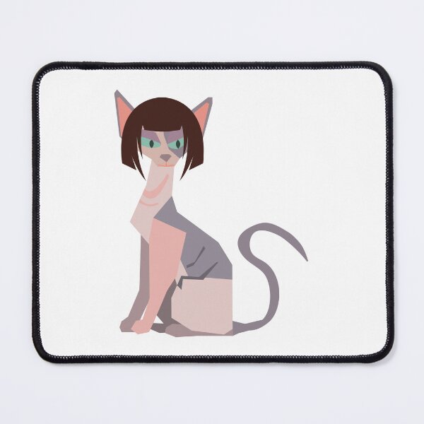 Item preview, Cat with Wig , funny and cute hairless cat with brown wig designed and sold by Magicalair.
