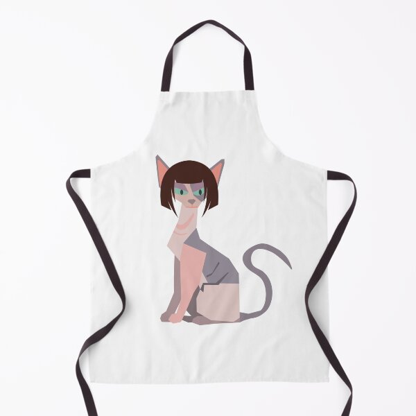 Item preview, Cat with Wig , funny and cute hairless cat with brown wig designed and sold by Magicalair.