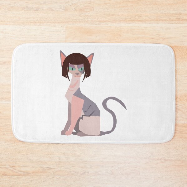 Item preview, Cat with Wig , funny and cute hairless cat with brown wig designed and sold by Magicalair.