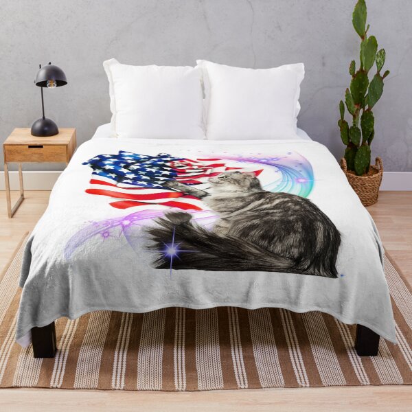 Item preview, Cat American Flag designed and sold by tranhungtdu.
