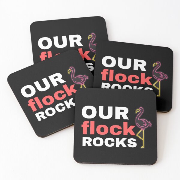 Item preview, Our Flock Rocks Funny Flamingo designed and sold by medbouk1.