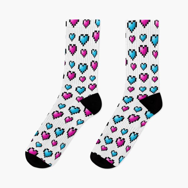Item preview, Blue and Pink Pixel Hearts designed and sold by StarCap7.