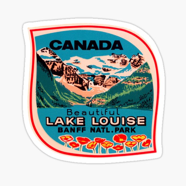Item preview, Canada Lake Louise Car Decal designed and sold by Mid-Century Pretty.