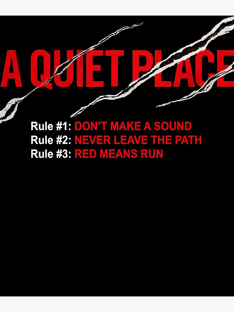 "A Quiet Place Rules Essential" Poster for Sale by EricAltman02