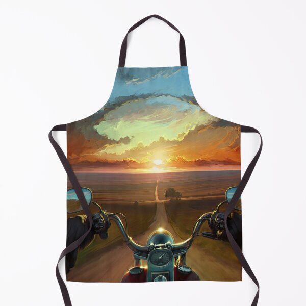 Item preview, Motorcycle Solo Travel Road Trip Painting Landscape Freedom designed and sold by CanvasKnight.