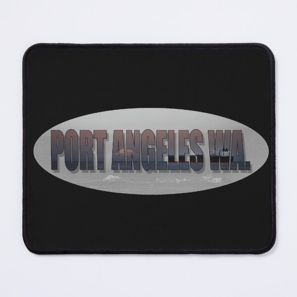 Item preview, Black and White background Sunset over Port Angeles WA. and Mt. Baker designed and sold by Jason Mosley.