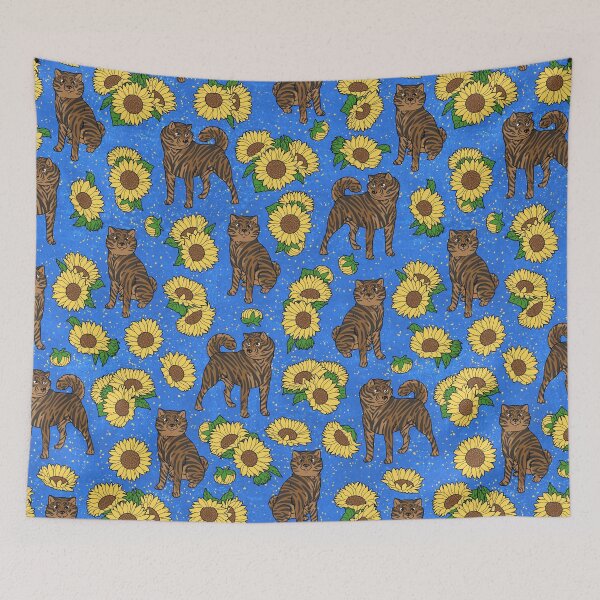 Item preview, Full Body Brindle Hokkaido and Himawari Sunflowers Pattern (All-Over Print) designed and sold by HokkaidoHANA.