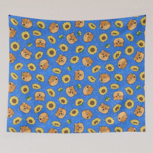 Item preview, Red Hokkaido Faces and Himawari Sunflowers Pattern (All-Over Print) designed and sold by HokkaidoHANA.