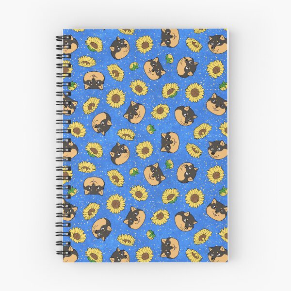 Item preview, Black and Tan Hokkaido Faces and Himawari Sunflowers Pattern (All-Over Print) designed and sold by HokkaidoHANA.