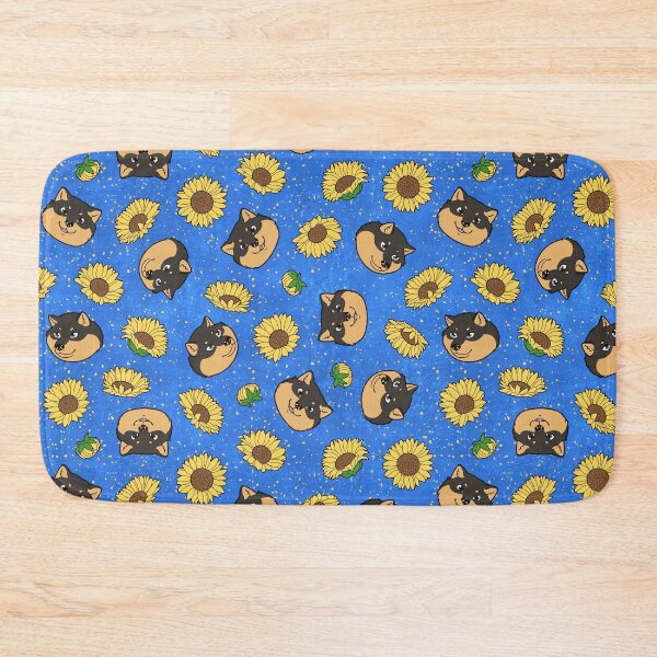 Item preview, Black and Tan Hokkaido Faces and Himawari Sunflowers Pattern (All-Over Print) designed and sold by HokkaidoHANA.