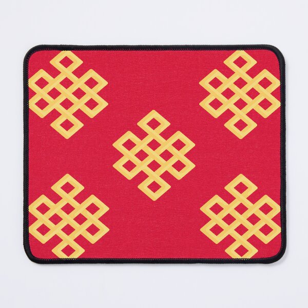 Item preview, Five Gold Eternal Knots On A Red Background designed and sold by debmund.