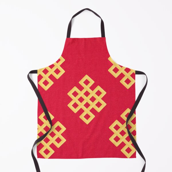 Item preview, Five Gold Eternal Knots On A Red Background designed and sold by debmund.