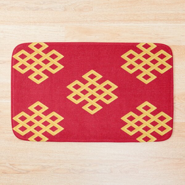 Item preview, Five Gold Eternal Knots On A Red Background  designed and sold by debmund.