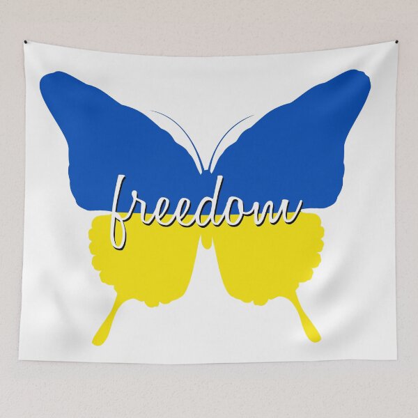 Item preview, Ukrainian Flag Free Ukraine Butterfly designed and sold by emilypigou.
