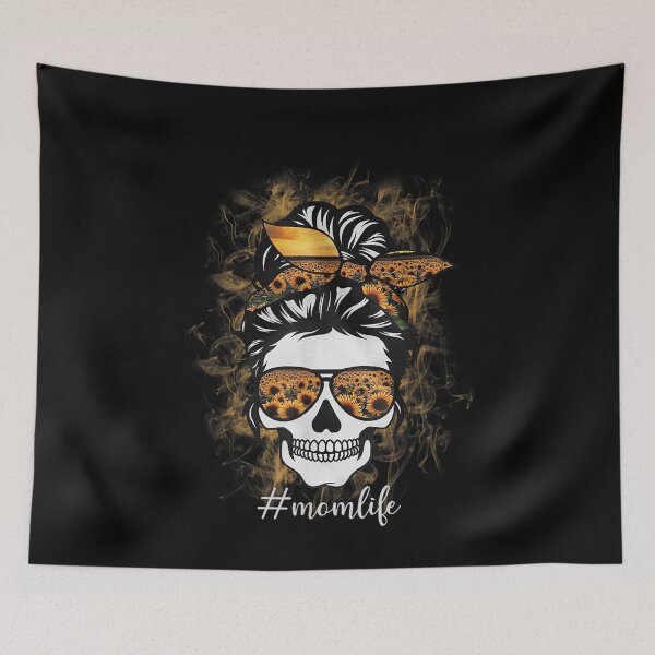 Item preview, Mom Life Skull Messy Bun Sunglasses Mother's Day Women Tees designed and sold by Kezichy.