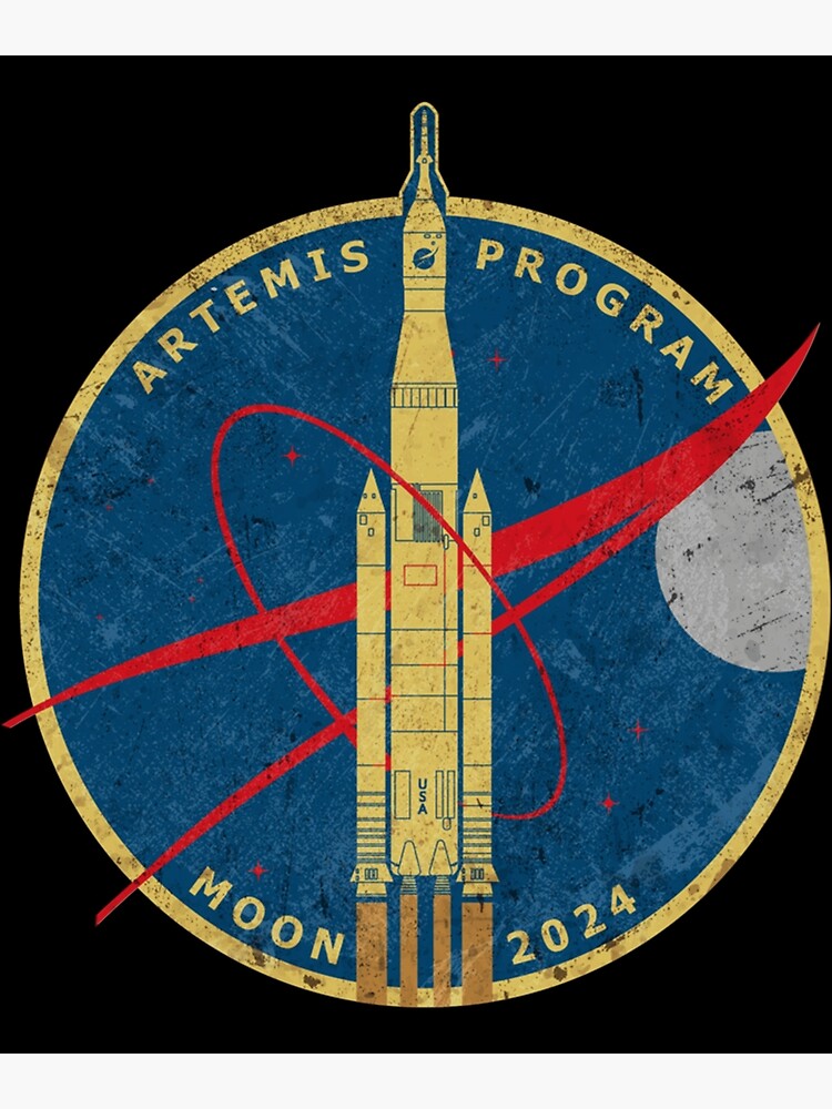 Artemis Program Moon 2024 Classic Poster For Sale By Kiehlpdsease   Flat,750x,075,f Pad,750x1000,f8f8f8 