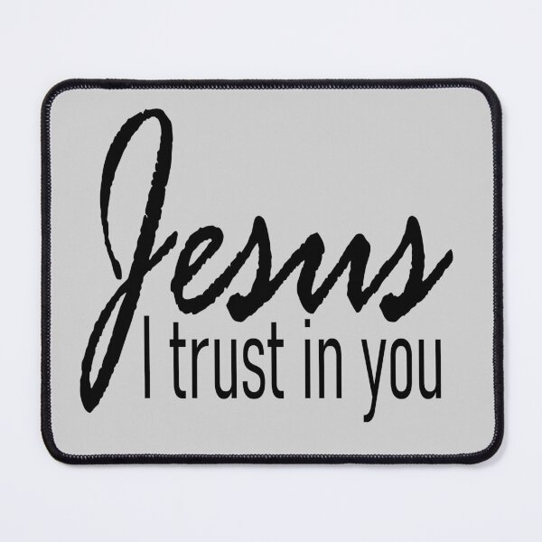 Item preview, Jesus, I Trust in You (black): Catholic Christian  designed and sold by TheCatholicLady.