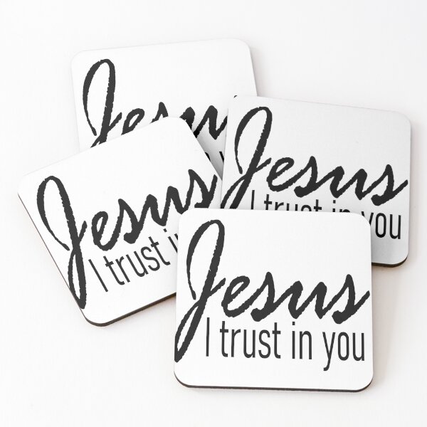 Item preview, Jesus, I Trust in You (black): Catholic Christian  designed and sold by TheCatholicLady.
