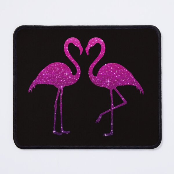 Item preview, Deep Pink Purple Ombre Faux Glitter Flamingos Silhouette designed and sold by Felicity-K.