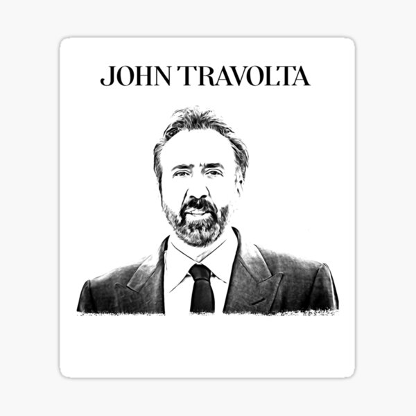 Vista previa del artículo con la obra «john travolta nicolas jaula», diseñado y vendido por SmtNew7319.