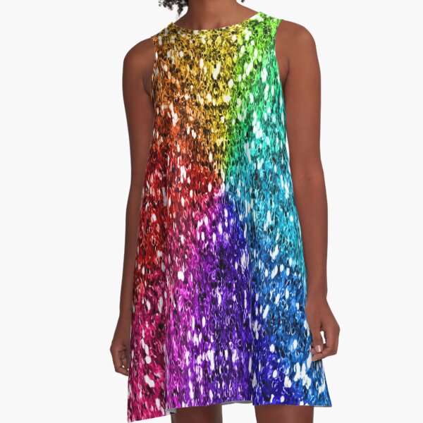 Colorful glitter dress best sale