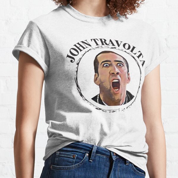 Nicolas Cage Face Off - Design 2 Black Classic T-Shirt