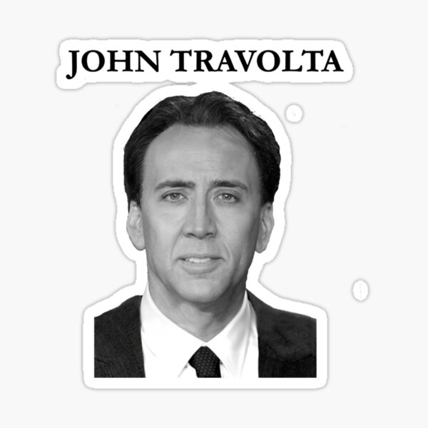Vista previa del artículo con la obra «Nicolas Cage es John Travolta», diseñado y vendido por SmtNew7319.