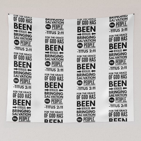 Item preview, Titus 2 :11 Christian Bible Verse Black Typography designed and sold by JakeRhodes.