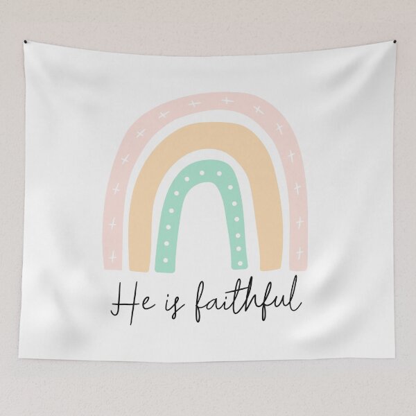 Item preview, Faithfull rainbow sticker designed and sold by Raquel Quintana.