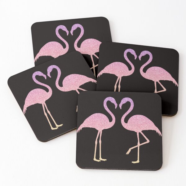 Item preview, Pink Sunset Sunrise Ombre Faux Glitter Flamingos Silueta designed and sold by Felicity-K.