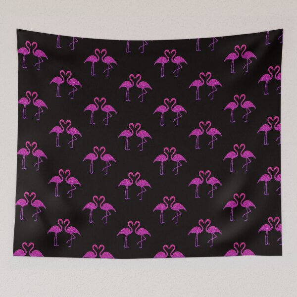 Item preview, Silueta de flamencos con purpurina sintética Ombre rosa y púrpura designed and sold by Felicity-K.