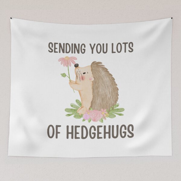 Item preview, Sending you lots of hedgehugs, Encouraging hedgehog design designed and sold by Auntieck.
