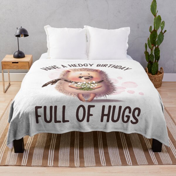 Item preview, Have a hedgy birthday full of hugs, Encouraging hedgehog leopard print design designed and sold by Auntieck.