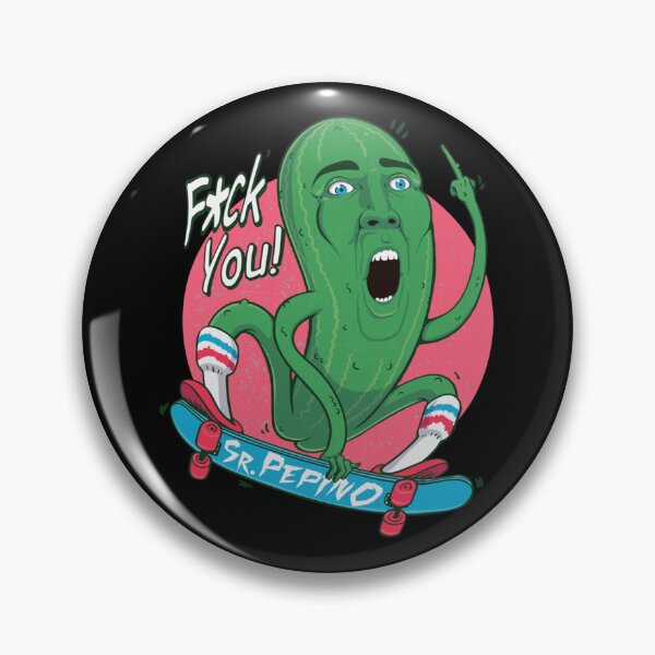 Item preview, Sr-Pepino Nicolas-Cage Skater meme cucumber pickle   designed and sold by SmtNew7319.