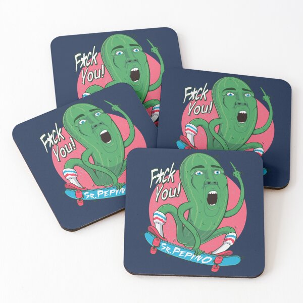 Item preview, Sr-Pepino Nicolas-Cage Skater meme cucumber pickle   designed and sold by SmtNew7319.